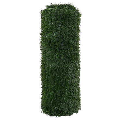 Recinzione Artificiale Verde Scuro 1 x 4 m PVC e Acciaio