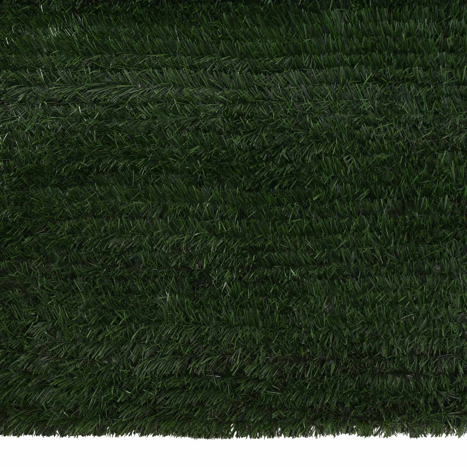 Recinzione Artificiale Verde Scuro 1,5 x 3 m PVC e Acciaio | homemem39