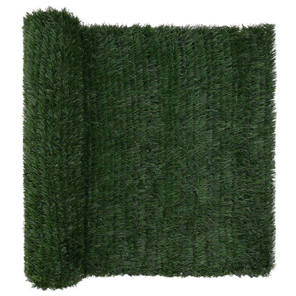 Recinzione Artificiale Verde Scuro 1,5 x 4 m PVC e Acciaio | homemem39