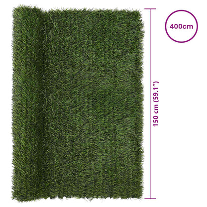 Recinzione Artificiale Verde chiaro 1,5 x 4 m PVC e Acciaio | homemem39