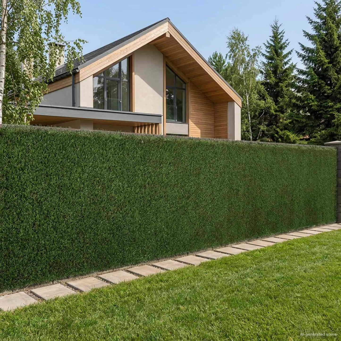 Recinzione Artificiale Verde chiaro 1,5 x 5 m PVC e Acciaio | homemem39
