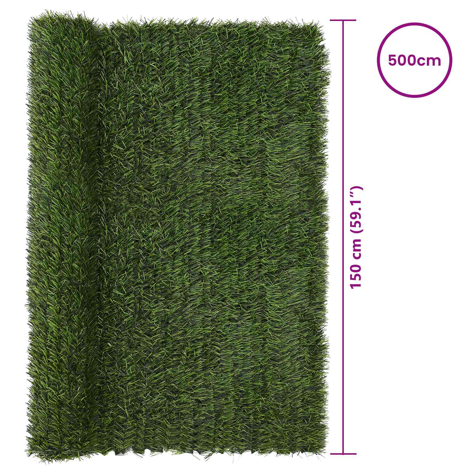 Recinzione Artificiale Verde chiaro 1,5 x 5 m PVC e Acciaio | homemem39