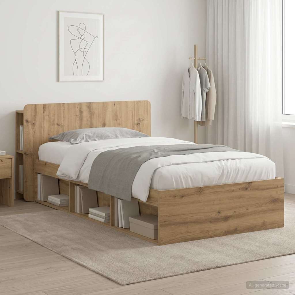 Telaio del letto con storage Rovere Artigianale 75 x 190 cm | homemem39