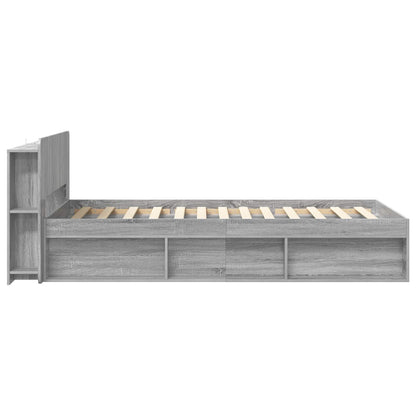 Telaio del letto con storage Sonoma grigio 75 x 190 cm | homemem39