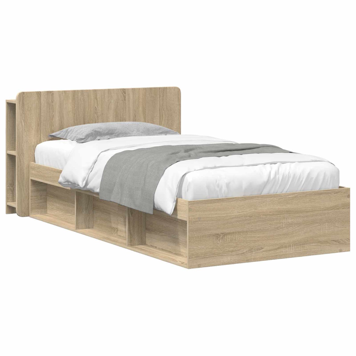 Telaio del letto con storage Rovere Sonoma 75 x 190 cm | homemem39