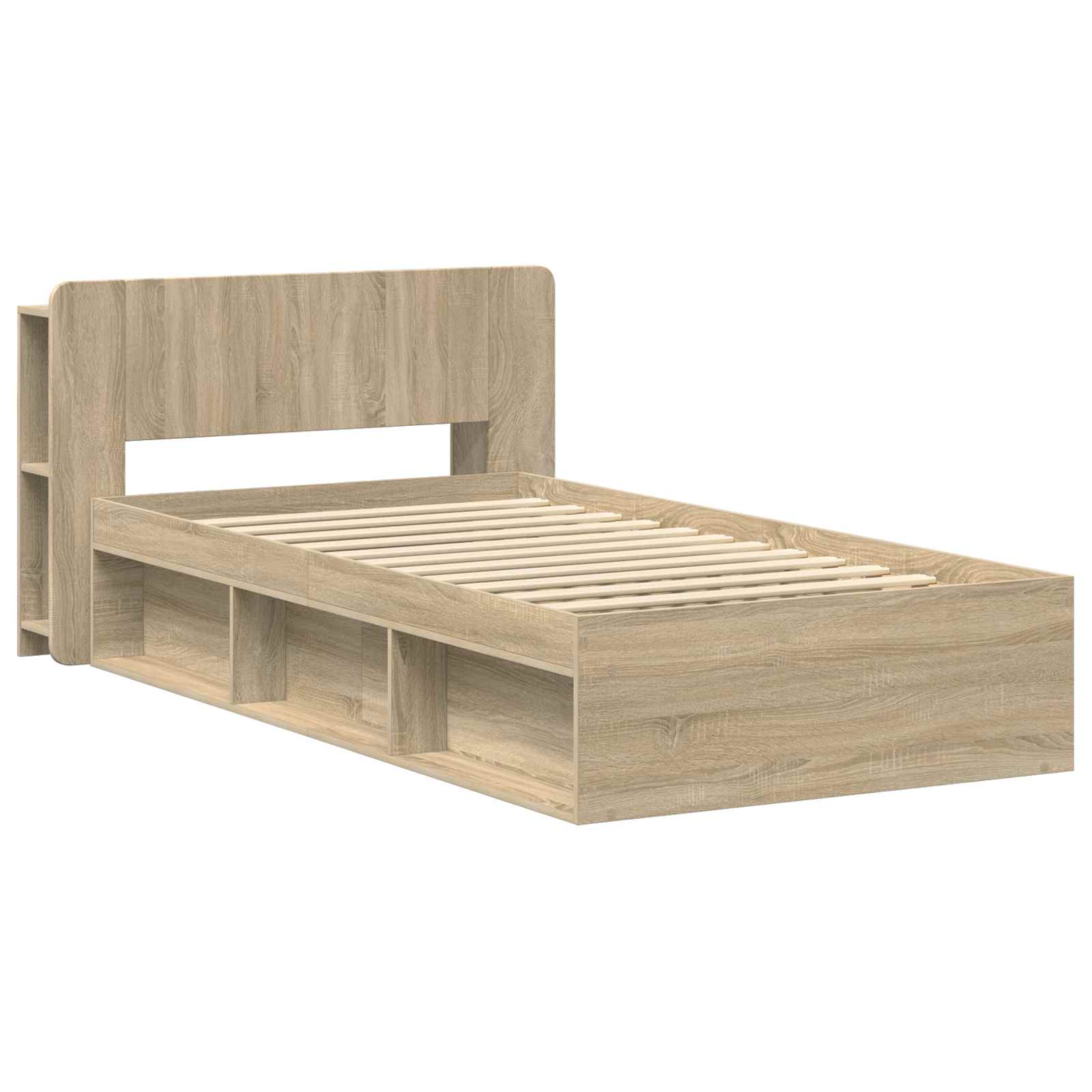 Telaio del letto con storage Rovere Sonoma 75 x 190 cm | homemem39
