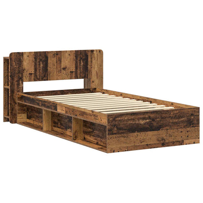 Telaio del letto con storage Legno antico 80 x 200 cm | homemem39