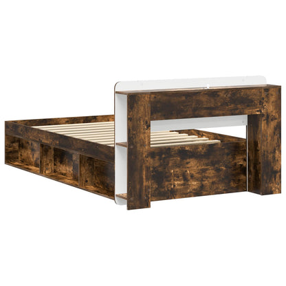 Telaio del letto con storage Rovere Fumo 80 x 200 cm | homemem39