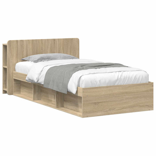 Telaio del letto con storage Rovere Sonoma 80 x 200 cm | homemem39