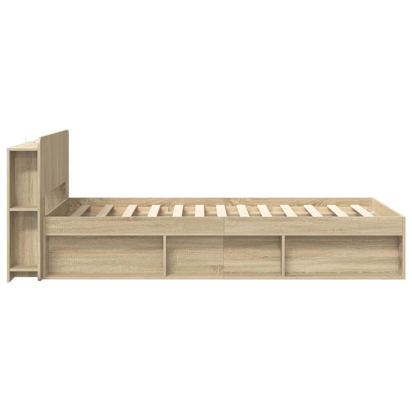Telaio del letto con storage Rovere Sonoma 80 x 200 cm | homemem39