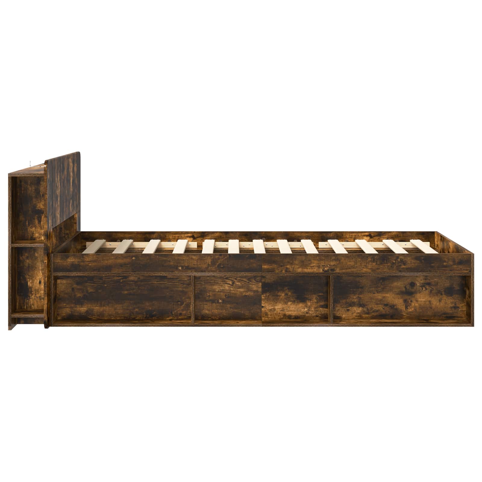 Telaio del letto con storage Rovere Fumo 90 x 200 cm | homemem39