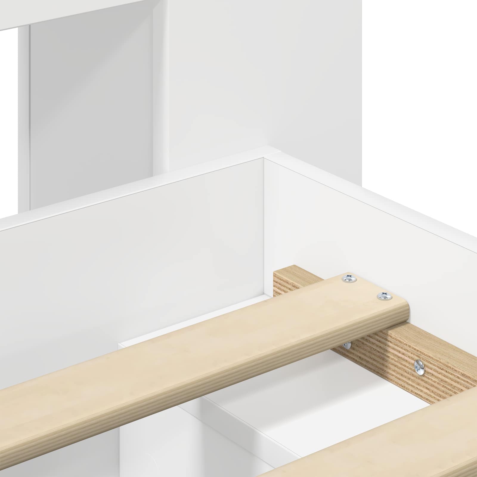 Telaio del letto con storage con testiera Bianco 90 x 200 cm | homemem39