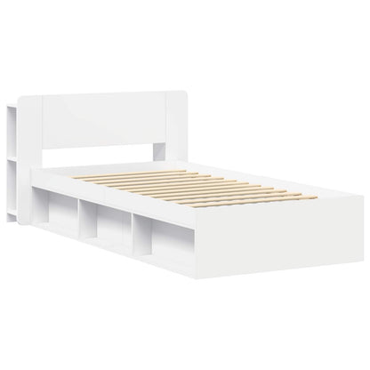 Telaio del letto con storage con testiera Bianco 90 x 200 cm | homemem39