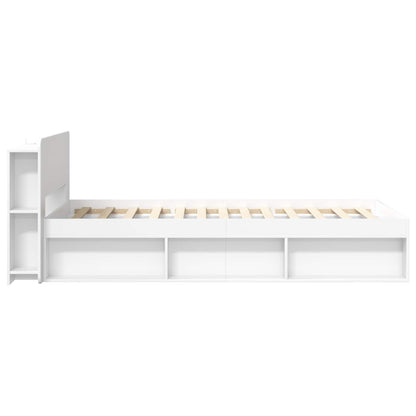 Telaio del letto con storage con testiera Bianco 90 x 200 cm | homemem39