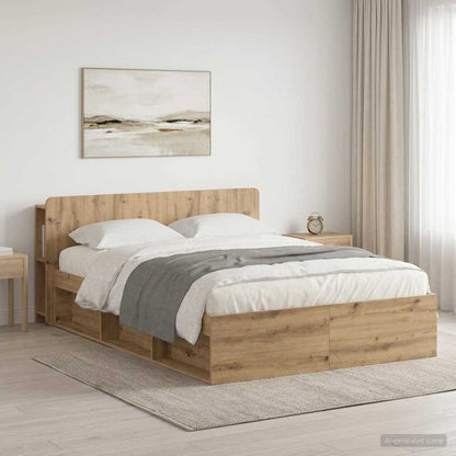 Telaio del letto con storage Rovere Artigianale 135 x 190 cm | homemem39