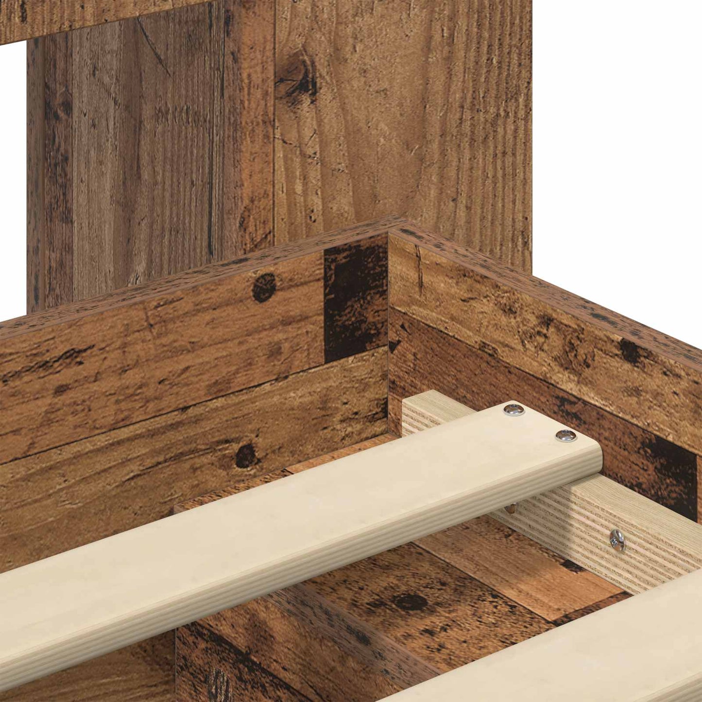 Telaio del letto con storage Legno antico 135 x 190 cm | homemem39