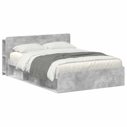 Telaio del letto con storage Grigio Cemento 140 x 190 cm | homemem39