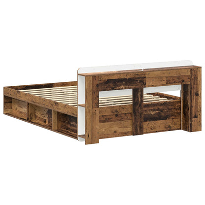 Telaio del letto con storage Legno antico 140 x 190 cm | homemem39