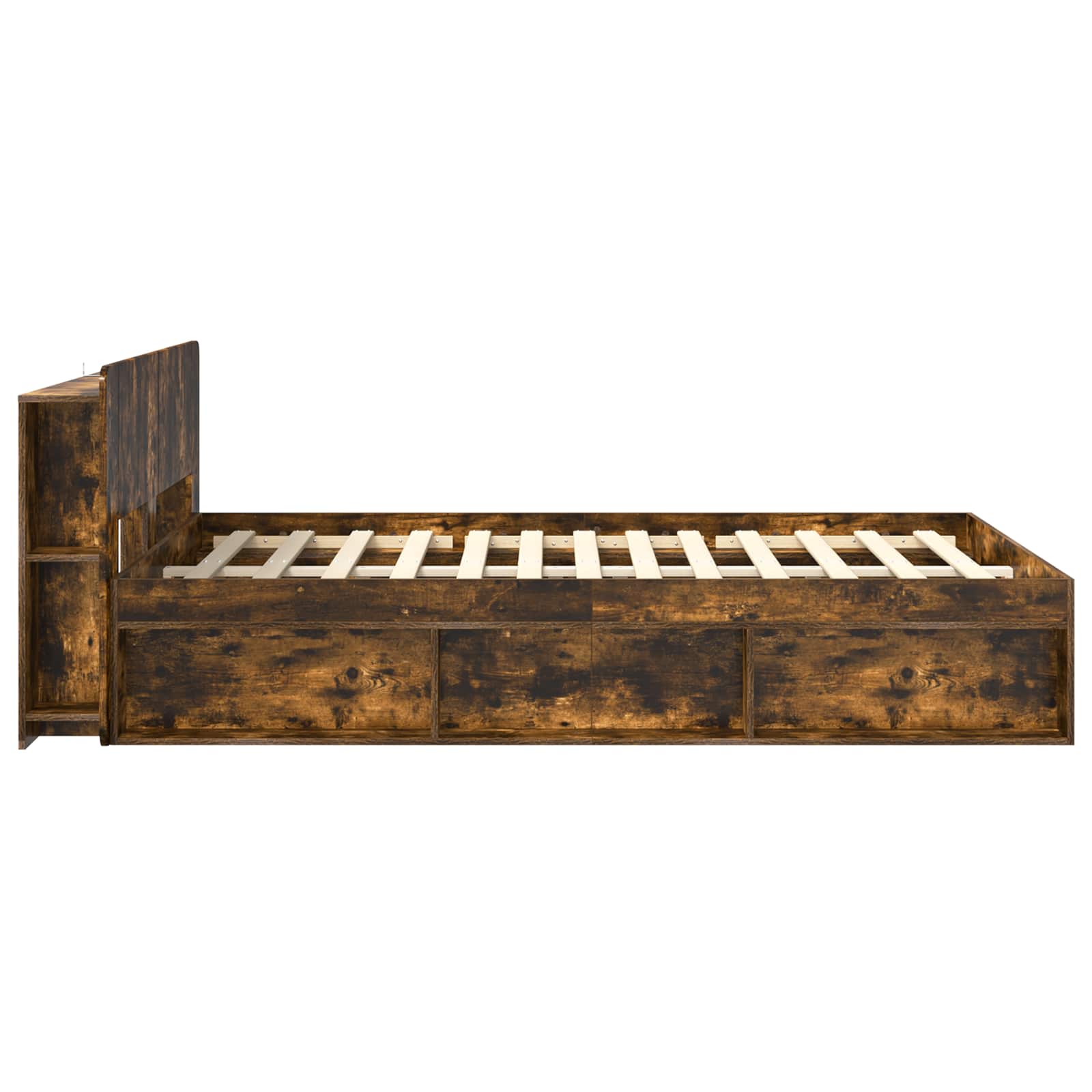 Telaio del letto con storage Rovere Fumo 140 x 190 cm | homemem39