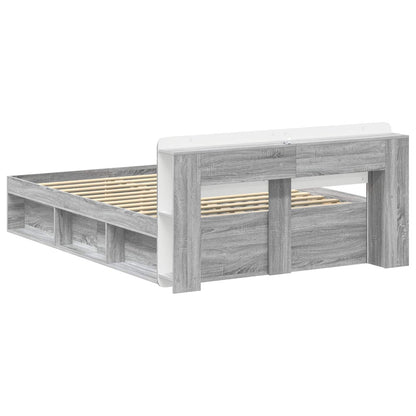 Telaio del letto con storage Sonoma grigio 140 x 200 cm | homemem39