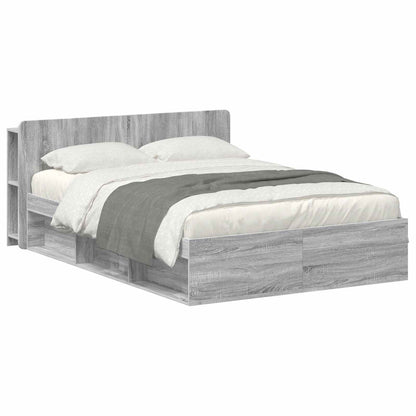 Telaio del letto con storage Sonoma grigio 150 x 200 cm | homemem39