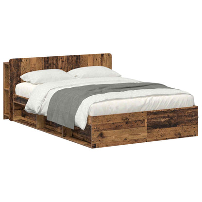 Telaio del letto con storage Legno antico 150 x 200 cm | homemem39