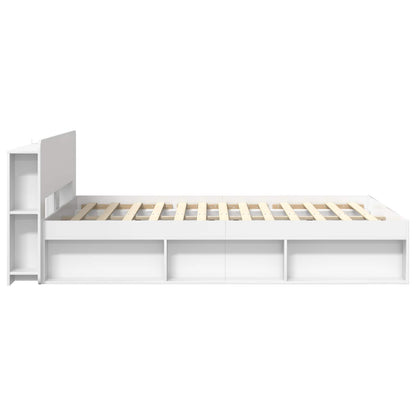 Telaio del letto con storage con testiera Bianco 150 x 200 cm | homemem39