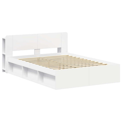 Telaio del letto con storage con testiera Bianco 160 x 200 cm | homemem39