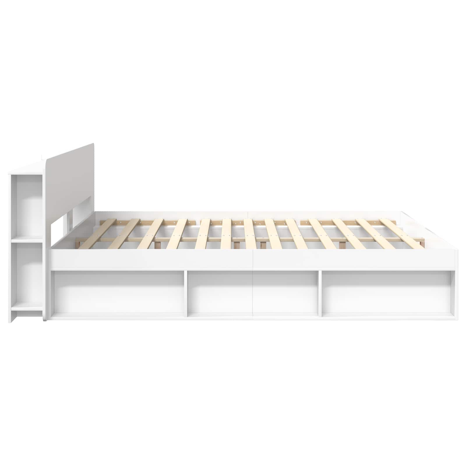 Telaio del letto con storage con testiera Bianco 180 x 200 cm | homemem39