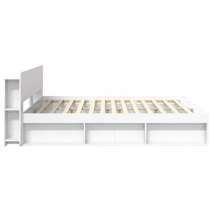 Telaio del letto con storage con testiera Bianco 180 x 200 cm | homemem39