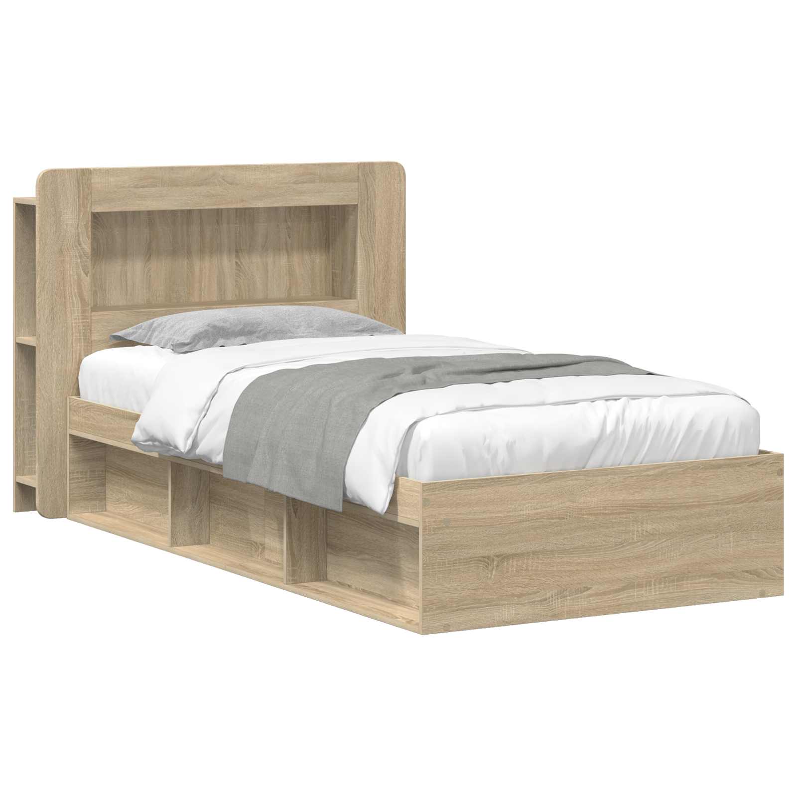 Telaio del letto con storage Rovere Sonoma 75 x 190 cm | homemem39