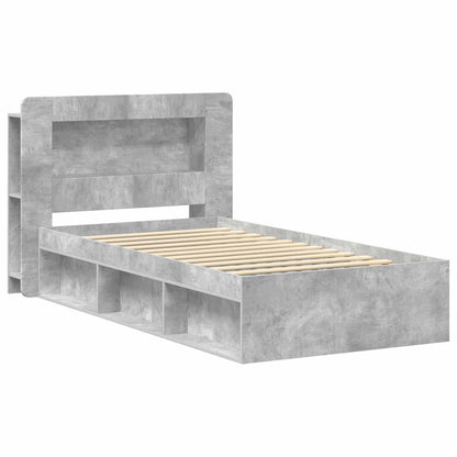 Telaio del letto con storage Grigio Cemento 80 x 200 cm | homemem39