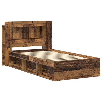 Telaio del letto con storage Legno antico 80 x 200 cm | homemem39