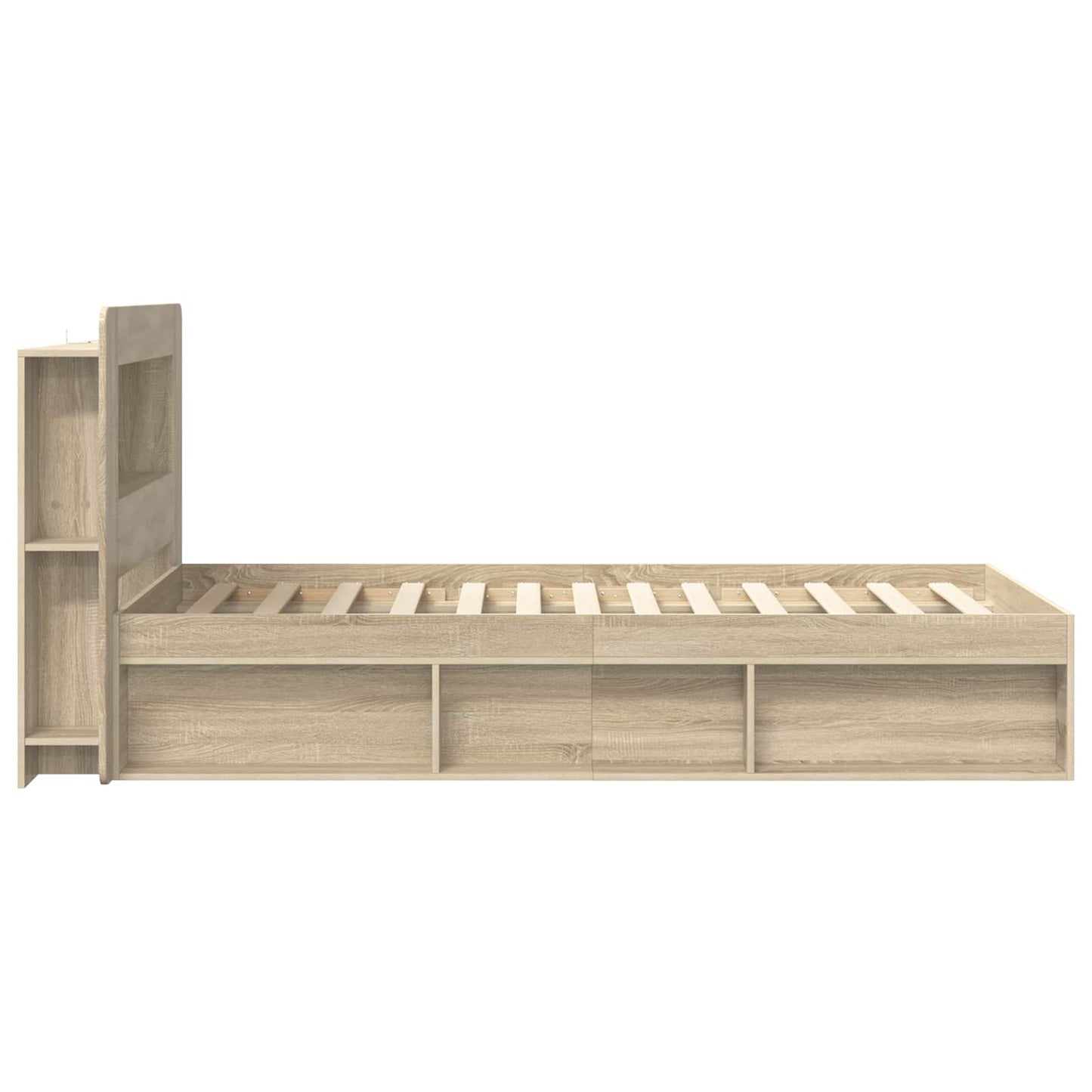 Telaio del letto con storage Rovere Sonoma 80 x 200 cm | homemem39