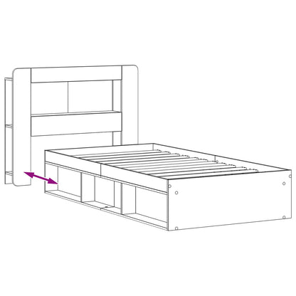 Telaio del letto con storage Rovere Artigianale 90 x 190 cm | homemem39