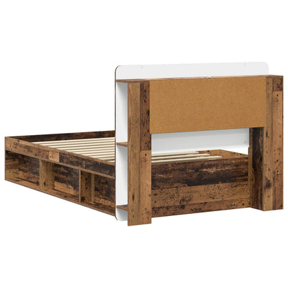 Telaio del letto con storage Legno antico 90 x 190 cm | homemem39