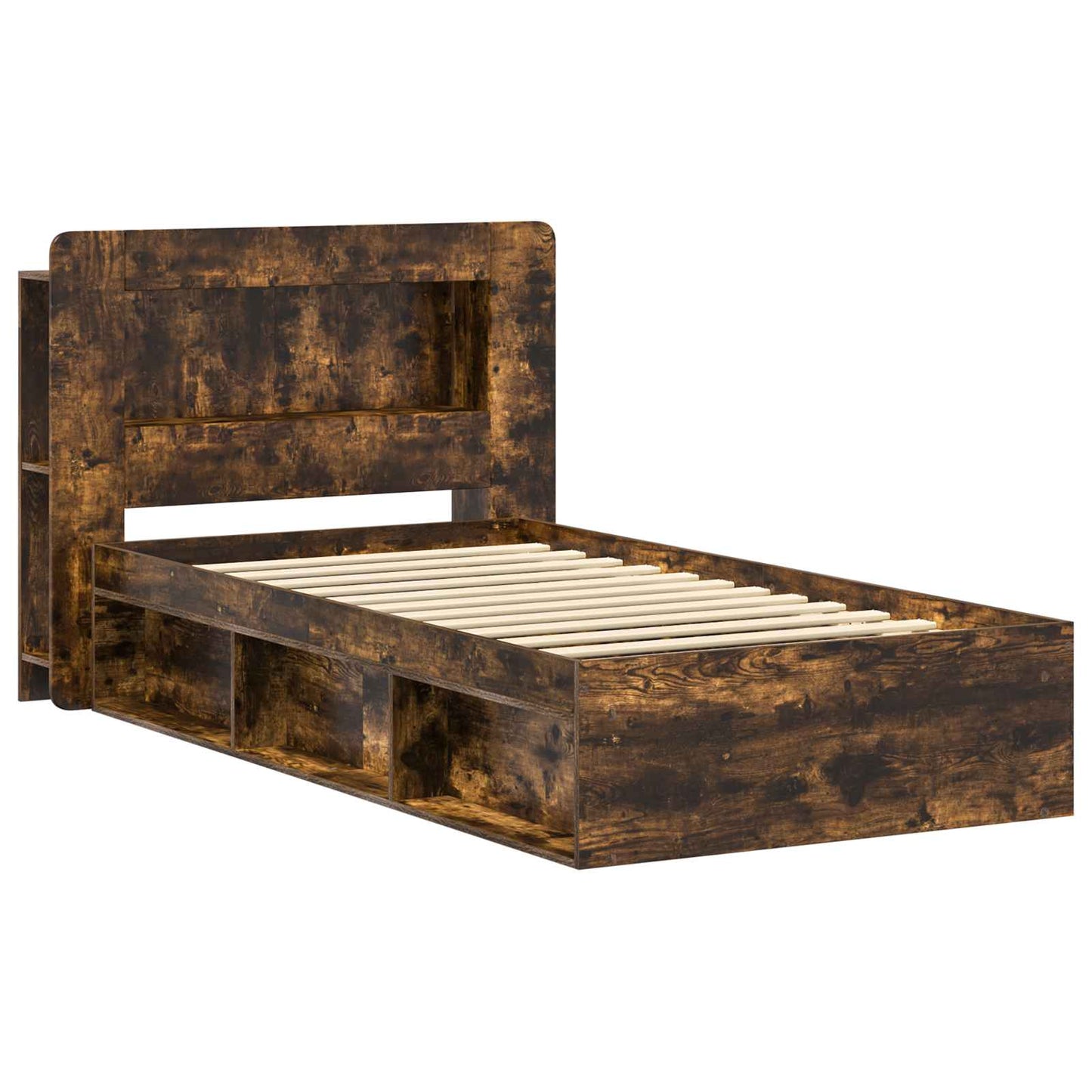 Telaio del letto con storage Rovere Fumo 90 x 190 cm | homemem39