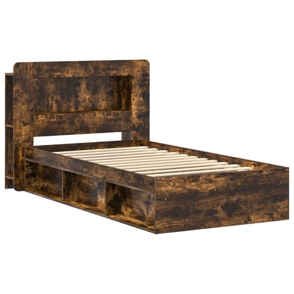 Telaio del letto con storage Rovere Fumo 100 x 200 cm | homemem39
