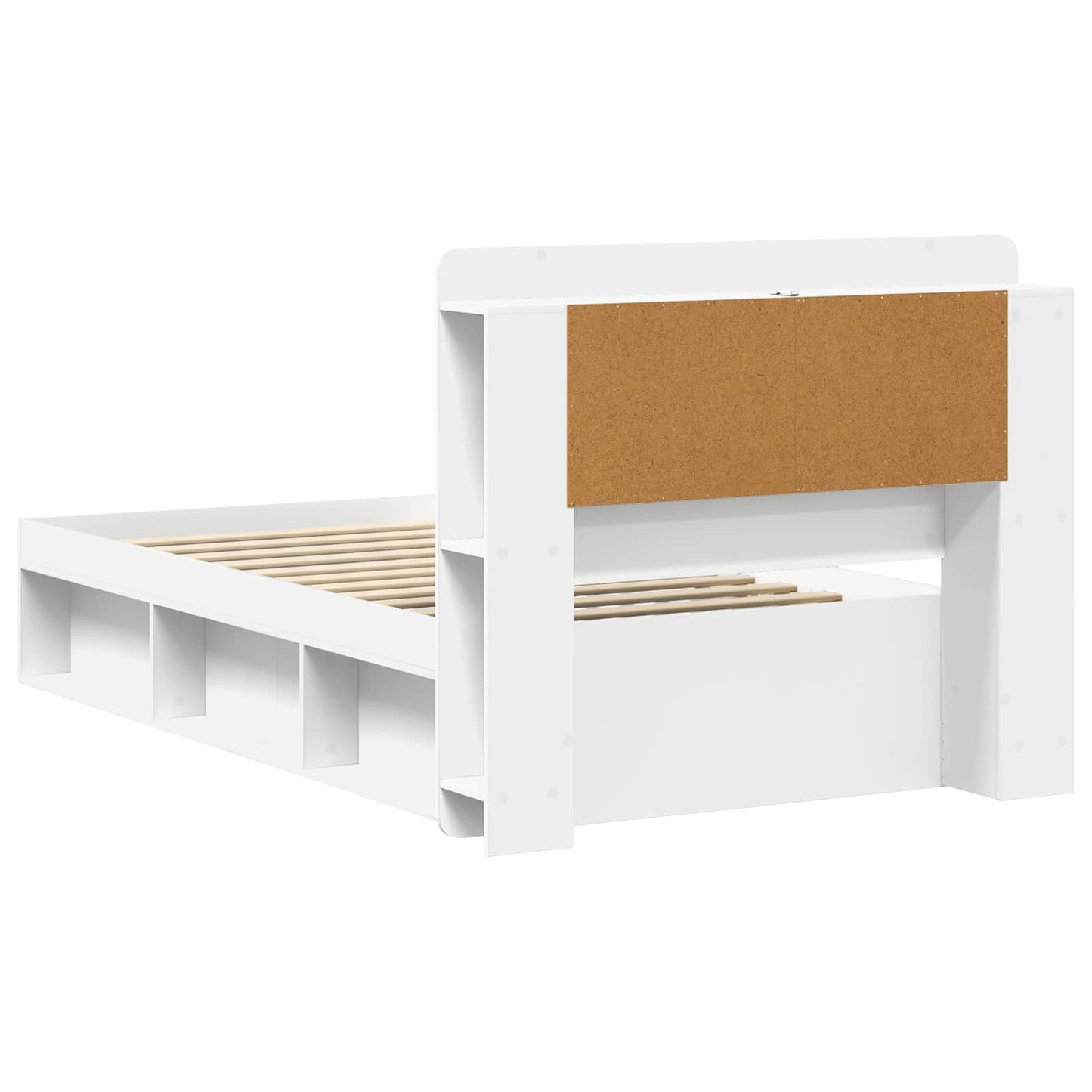 Telaio del letto con storage con testiera Bianco 90 x 200 cm | homemem39
