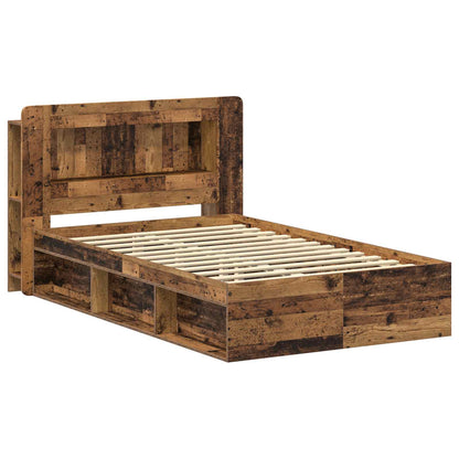 Telaio del letto con storage Legno antico 120 x 200 cm | homemem39