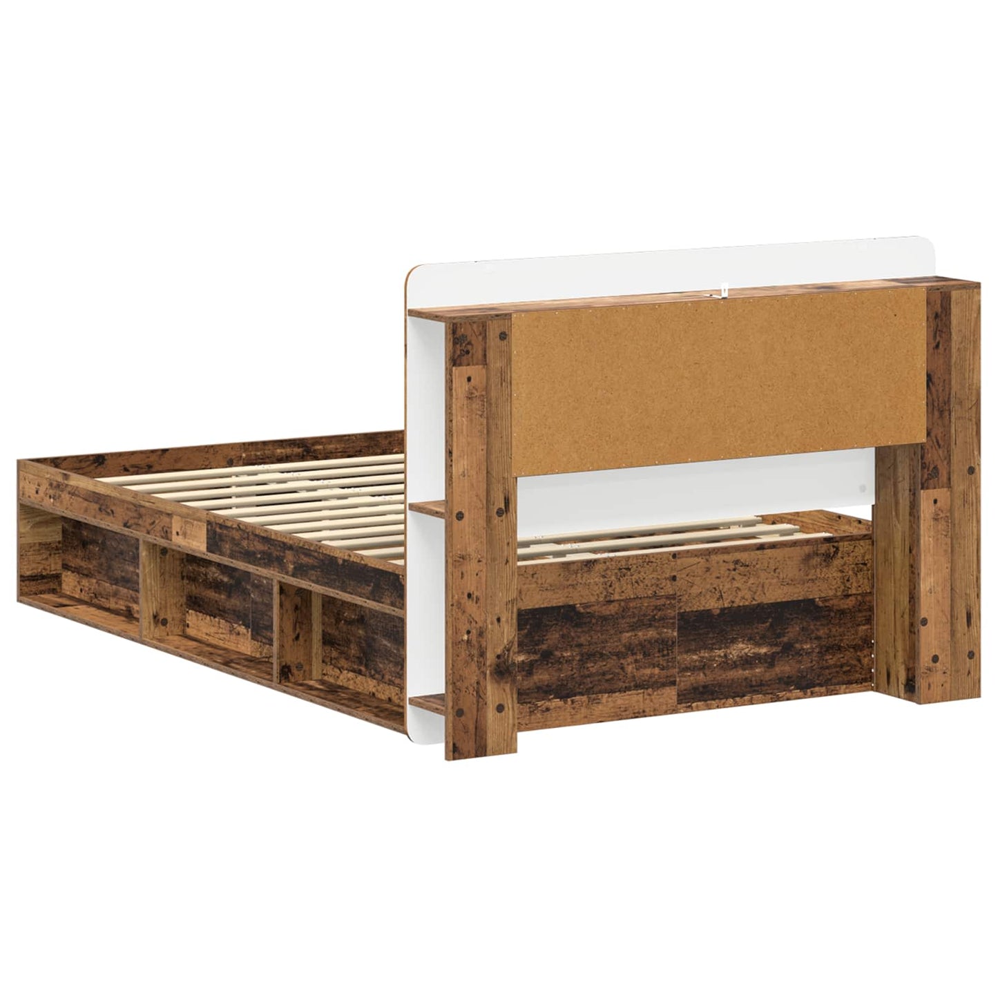 Telaio del letto con storage Legno antico 120 x 200 cm | homemem39