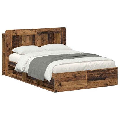 Telaio del letto con storage Legno antico 135 x 190 cm | homemem39