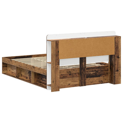 Telaio del letto con storage Legno antico 135 x 190 cm | homemem39
