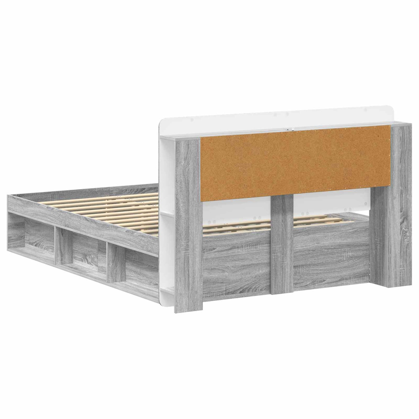 Telaio del letto con storage Sonoma grigio 140 x 190 cm | homemem39