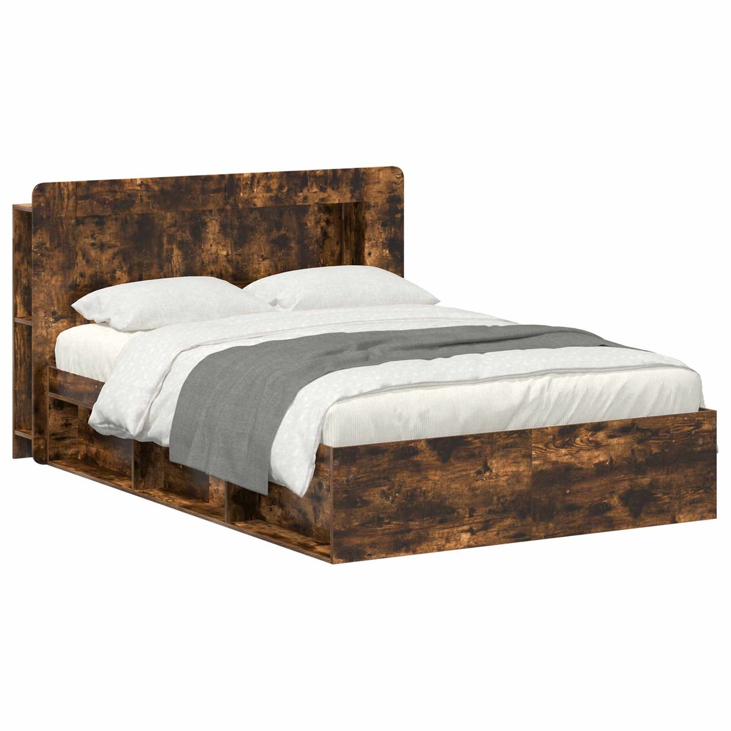 Telaio del letto con storage Rovere Fumo 140 x 190 cm | homemem39