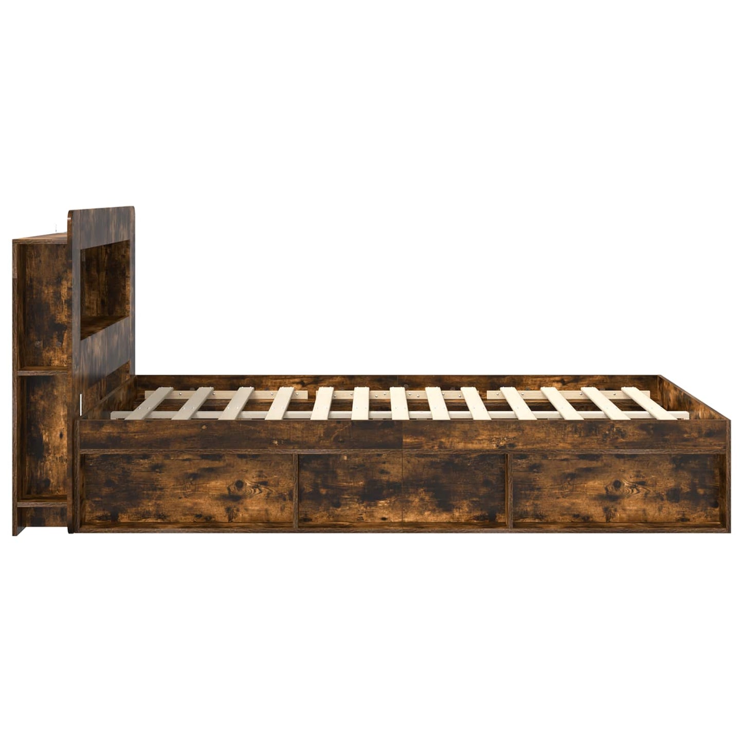 Telaio del letto con storage Rovere Fumo 140 x 190 cm | homemem39