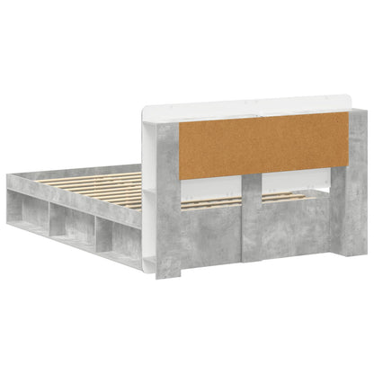 Telaio del letto con storage Grigio Cemento 140 x 200 cm | homemem39