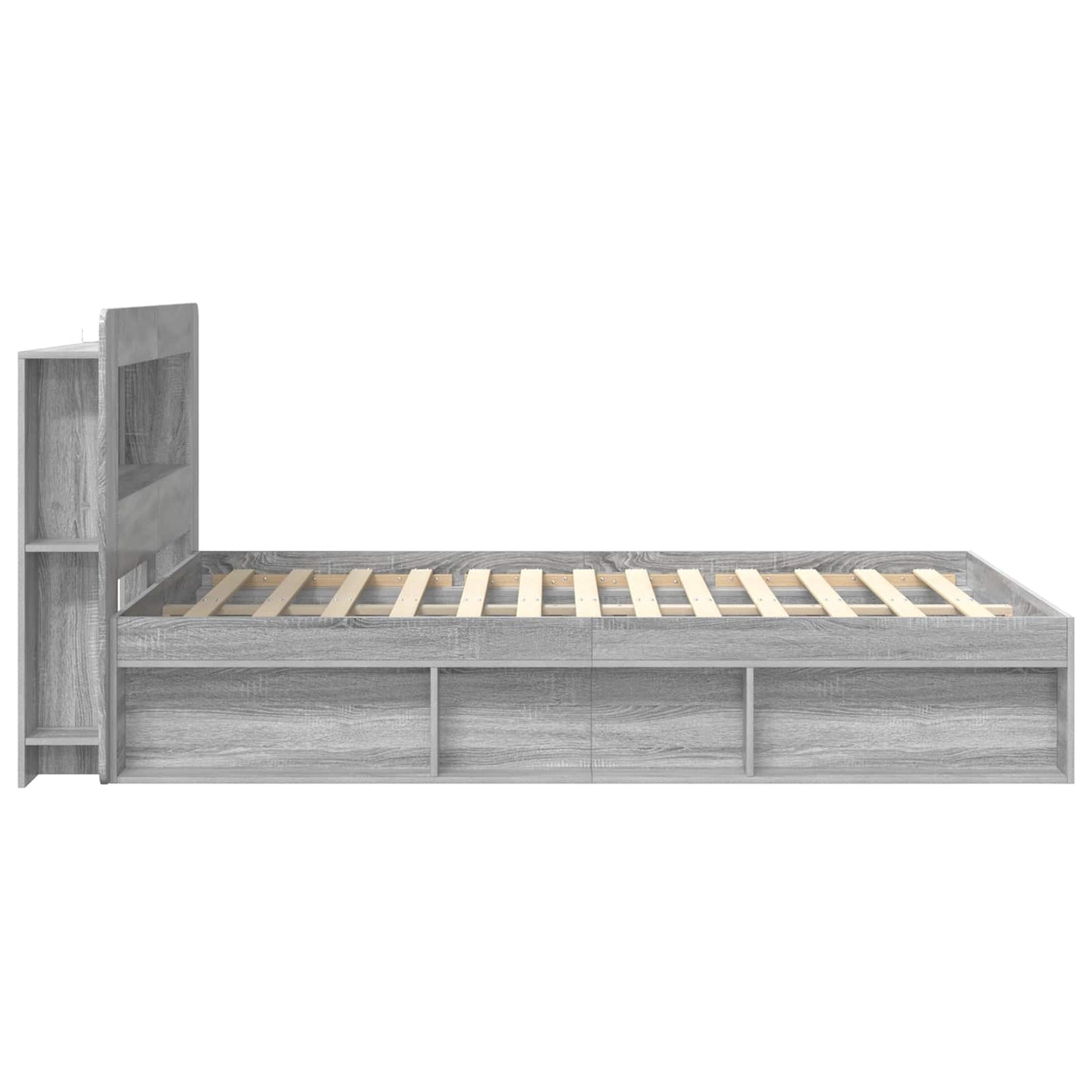 Telaio del letto con storage Sonoma grigio 140 x 200 cm | homemem39