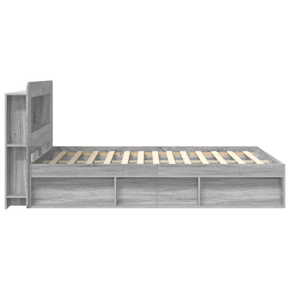 Telaio del letto con storage Sonoma grigio 160 x 200 cm | homemem39