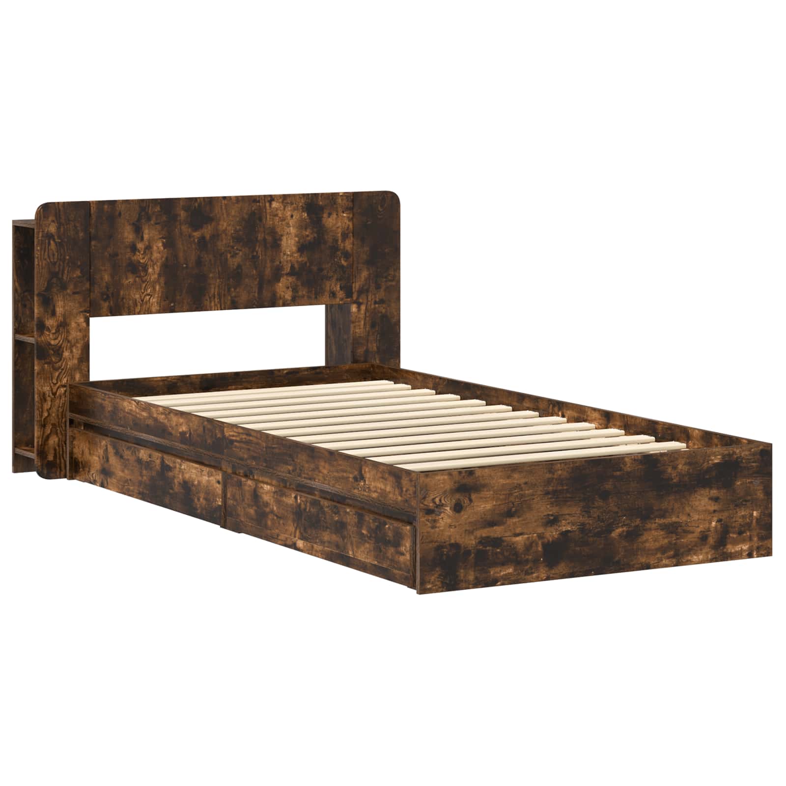 Telaio del letto con storage Rovere Fumo 75 x 190 cm | homemem39